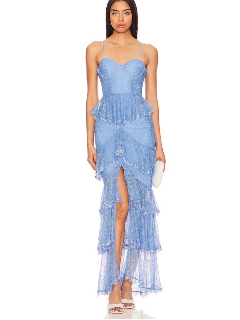 Zelda Fitz Gown In Robins Egg Blue Majorelle Size Medium